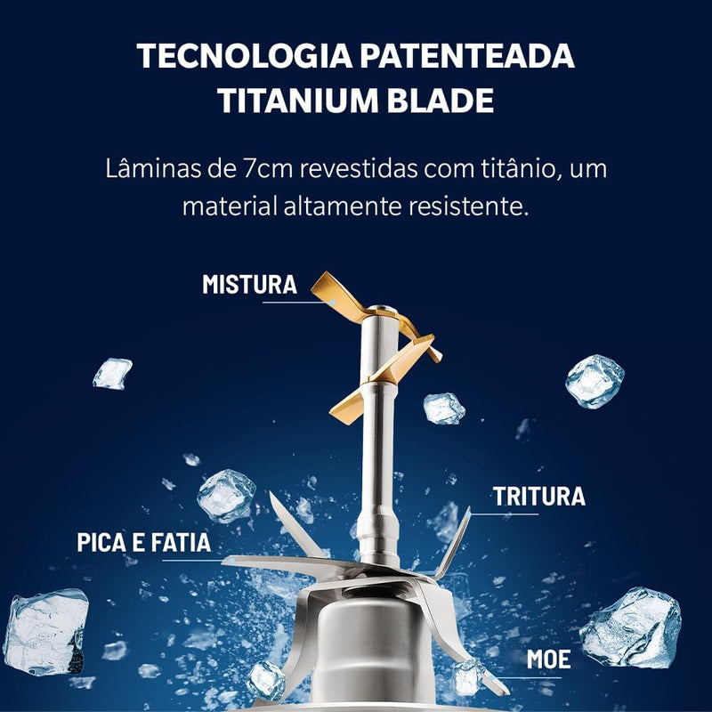 Liquidificador profissional Oster XTREME MIX com Tecnologia Titanium Blade 127V